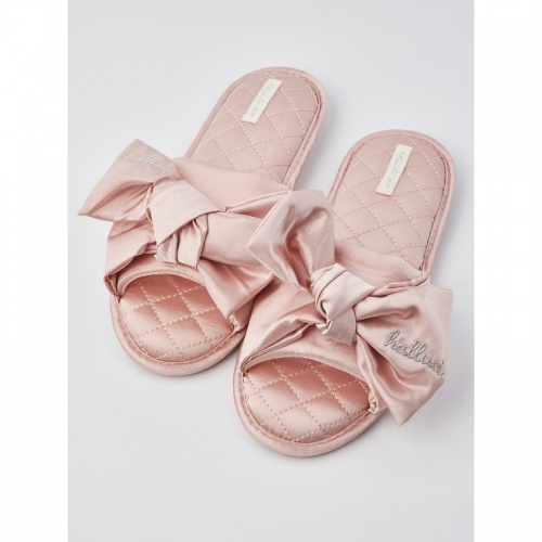Тапочки Halluci "Атласные бантики" (Розовый)